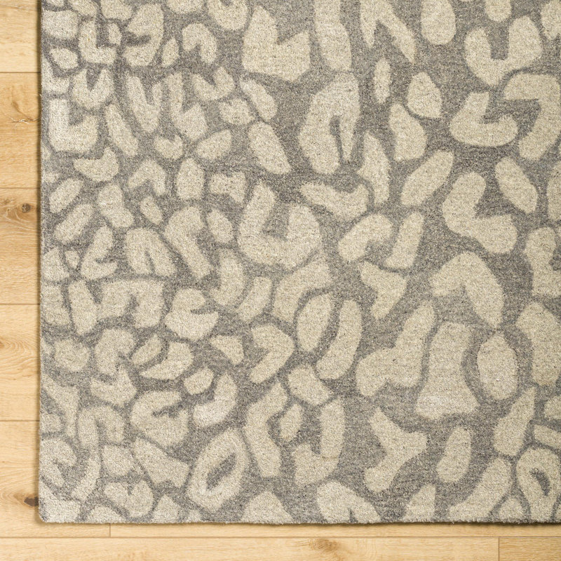 Bauwine Wool Animal Print Indoor Rug, Rectangle 2' x 3'
