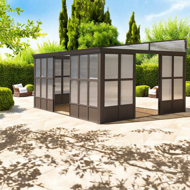 Spacious Modern Aluminum Canopies & Gazebos With Detachable Windows For Garden