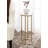 Marble and Metal Square Drink Table-98717399