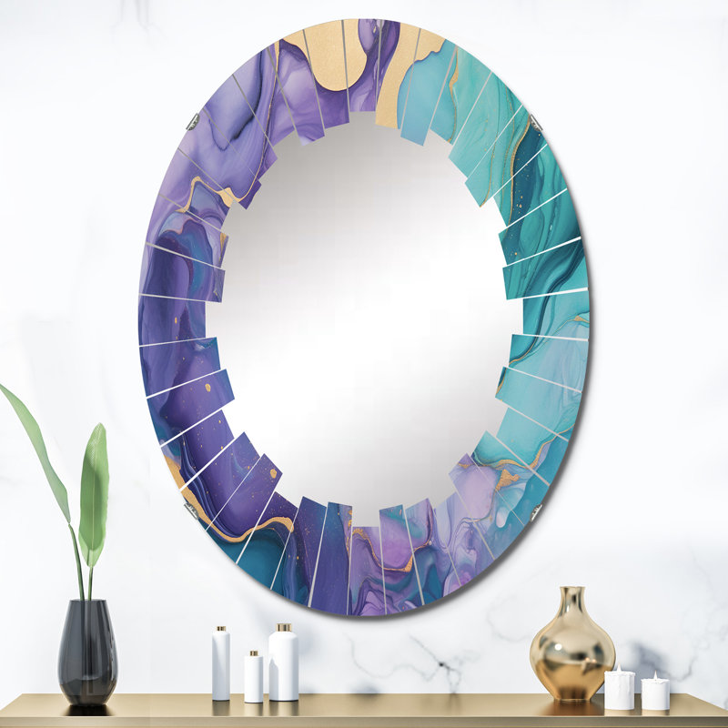 Druminagh - Miroir mural moderne ovale, 36 po x 24 po