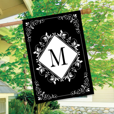 Black And White Monogram M House Flag