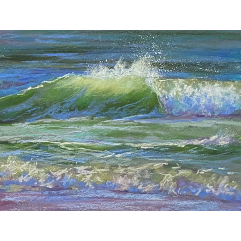 «At The Shoreline» par Dina Gardner, Toile tendue, H 45 po x l 60 po x P 1,5 po, Pas de tapis