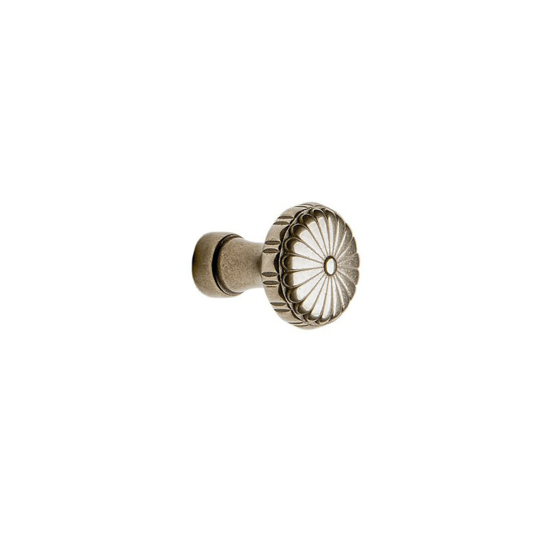 Crown Bronze Round Knob, White Bronze Light