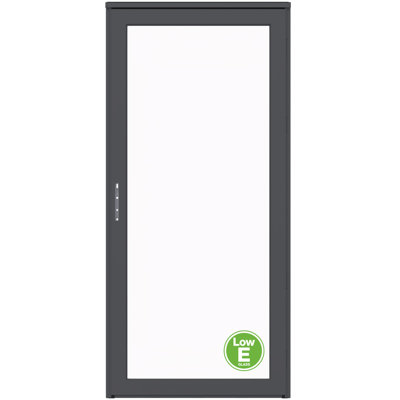 Platinum Interchangeable Full Glass Storm Door with Low-E (handle sold separately)