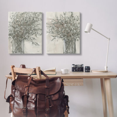  Ensemble d'art mural en toile gris anthracite 2 pièces par Samuel Dixon