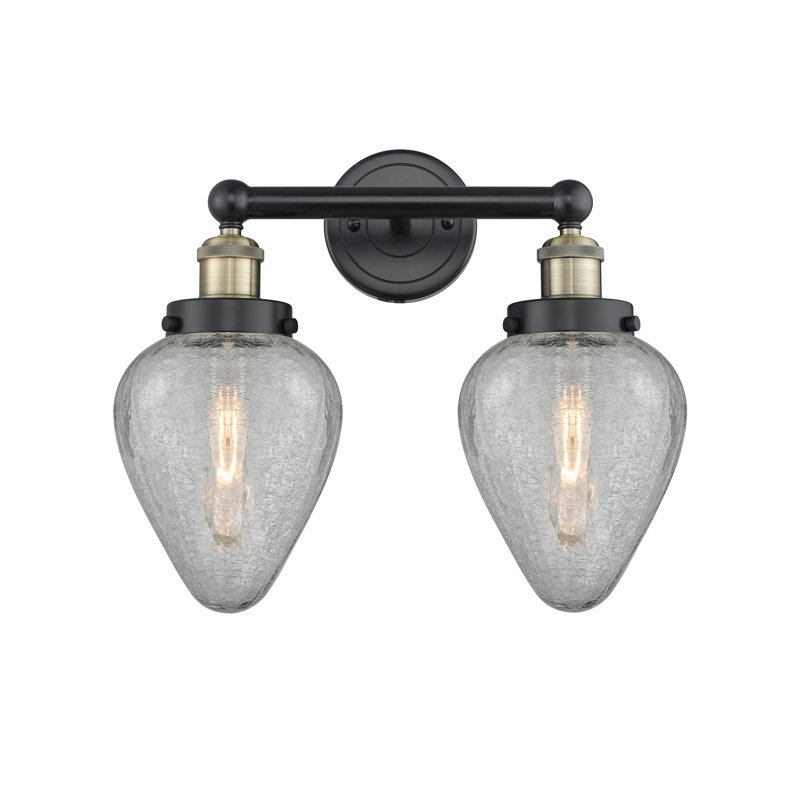 Éclairage pour meuble-lavabo à intensité variable 2 lumières Ameet, Laiton antique noir