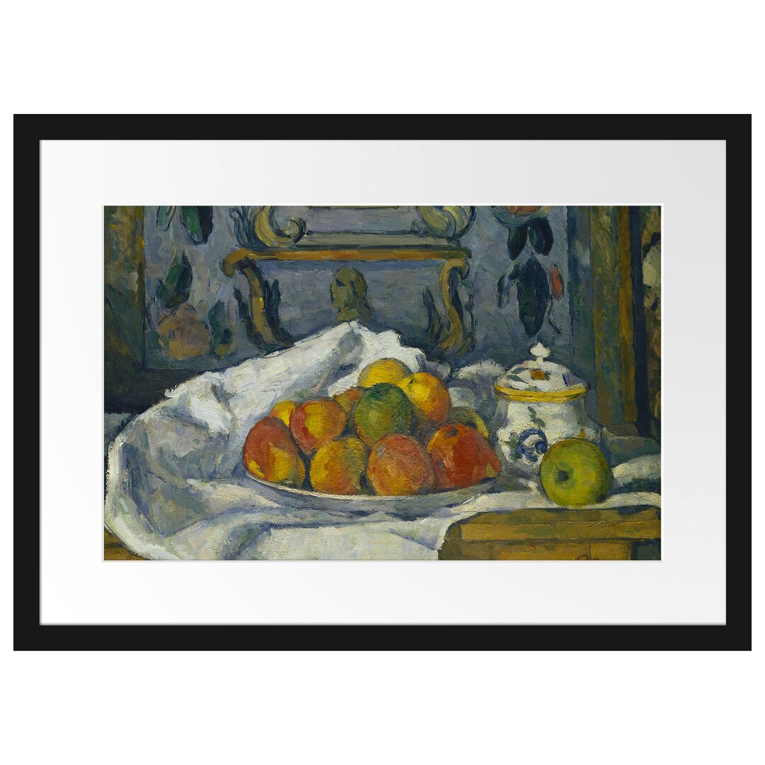 Gerahmter Kunstdruck Apple Plate von Paul Cezanne