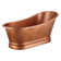 Paxton 59" Free Standing Copper Soaking Tub with Right Drain and Overflow
