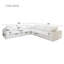Canapé modulaire rembourré en duvet blanc 160 po, attrayant pour le salon, siège moderne à 5 places, blanc, rayé