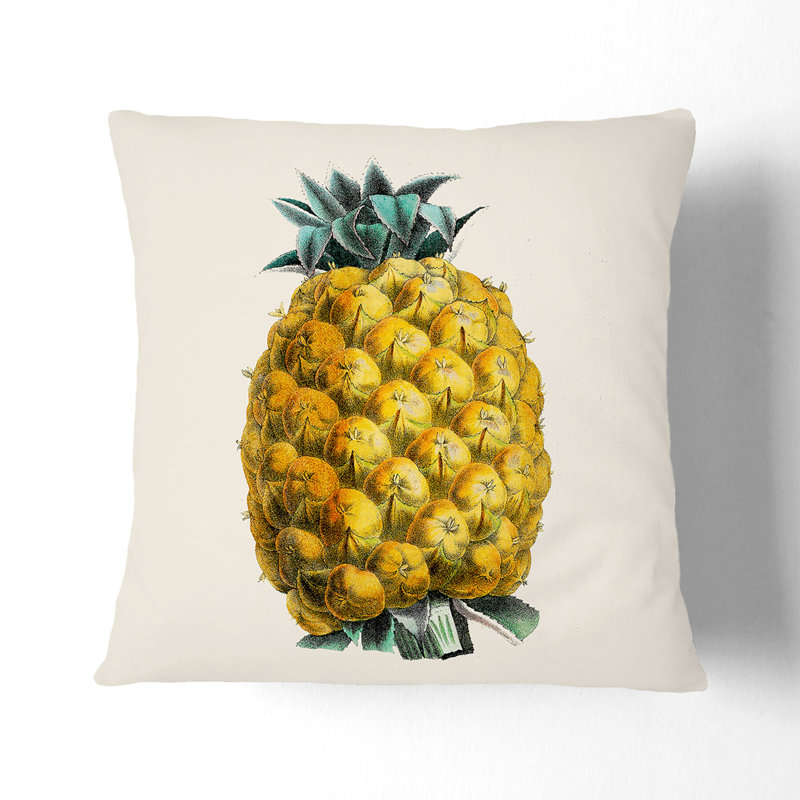 Illustration of a Pineapple Cushion with Filling, 40cm H x 40cm W x 15cm D