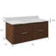 Eureka 48 In. Single Rectangle Sink Floating Bathroom Vanity with Cultured Marble Top in Truffle Oak