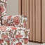 Fauteuil d'appoint à oreilles avec pieds en bois massif Floral