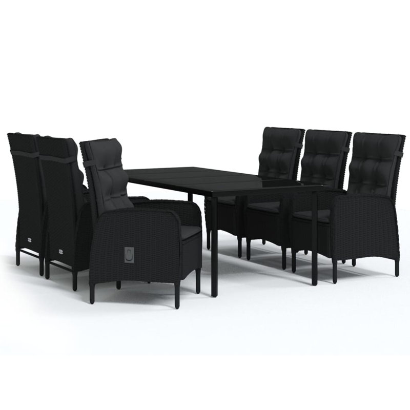Ensemble bistro 2 personnes Caitlyn-Rose, Noir, 6, H 29,1 po x l 55,1 po x P 27,6 po