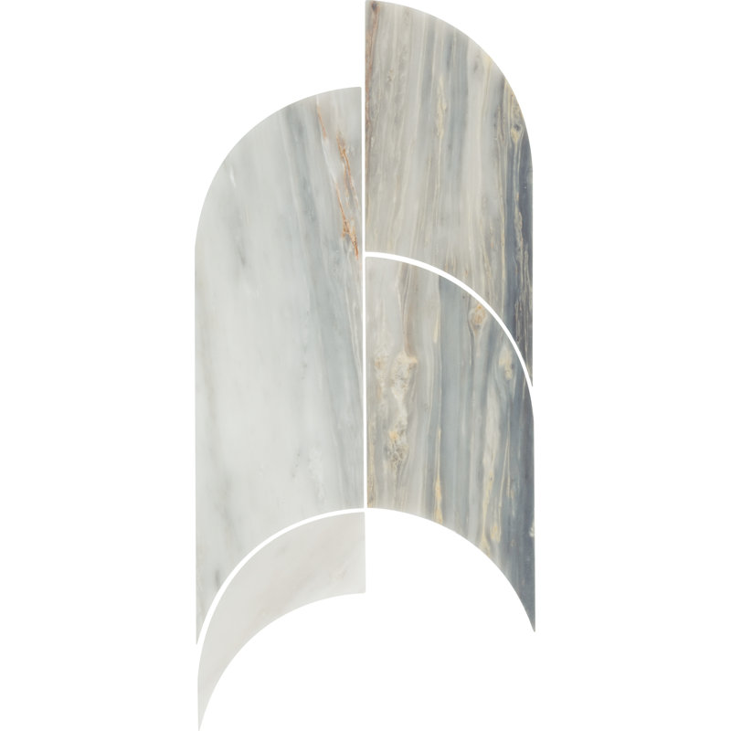 Gamma Natural Stone Archway Wall and Floor Mosaic Tile (Set of 5), Azure