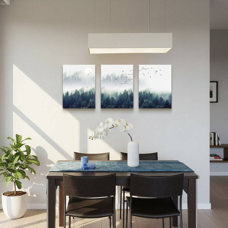 3 Piece No Frame Print on Canvas