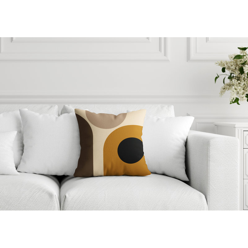Coussin intérieur / extérieur en polyester filé Yenz, 15 po x 15 po, Orange