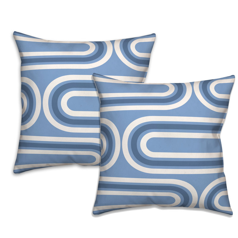 Housse de coussin Groovy Blues - ensemble de 2