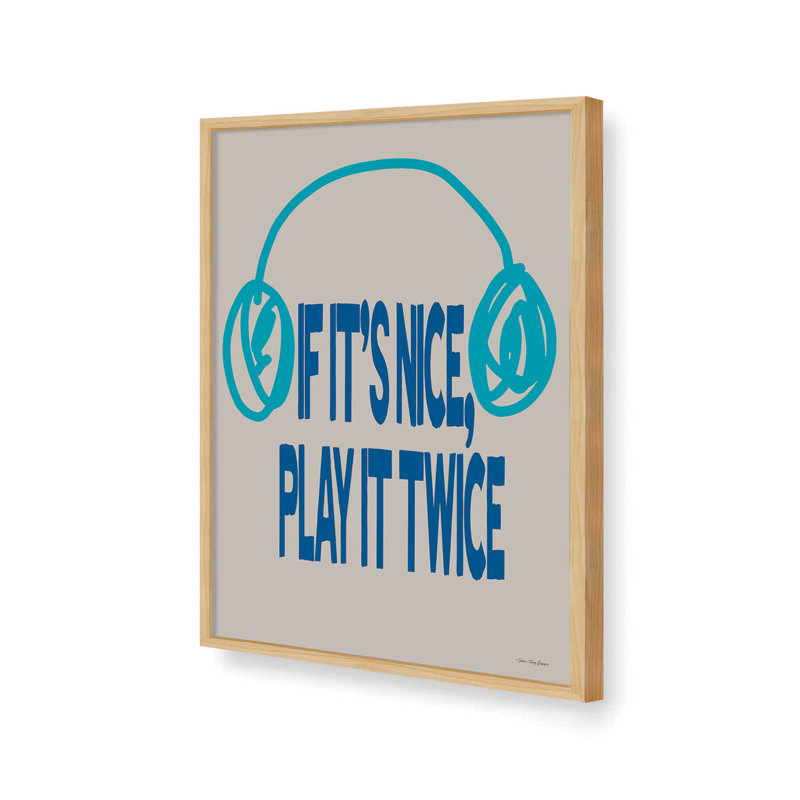 Reproduction d'art «Play it twice» par Seven Trees Design, 24 W x 32 H, Tan, Framed Print