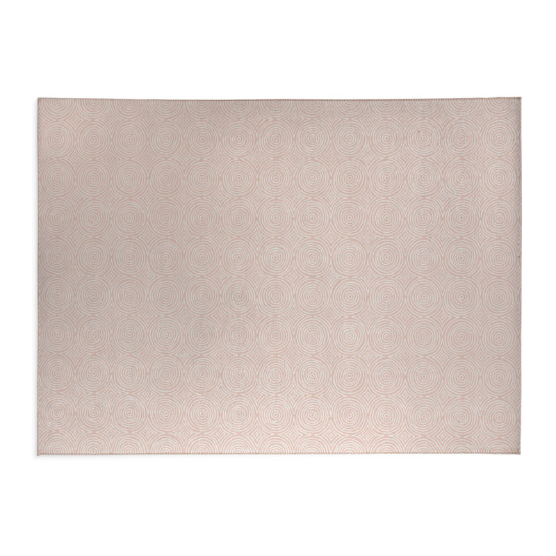 Paillasson Rolling Circles, L 24 po x L 36 po, Rose