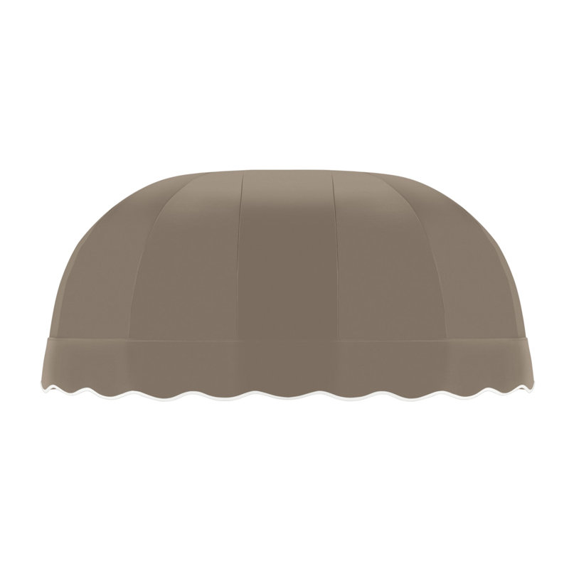 Auvent fixe en tissu acrylique Awntech Chicago, H 33,25 po x l 124,5 po x P 26,25 po, Taupe