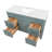 Nimay 48.5'' Single Bathroom Vanity with Cultured Marble Top-98588172
