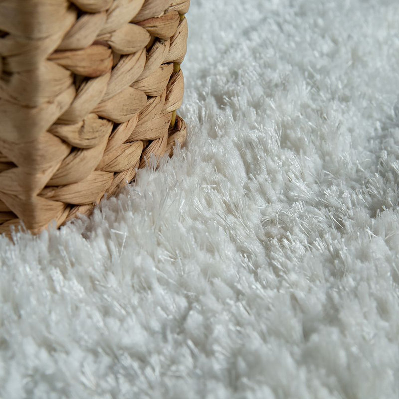 Frenchboro Shaggy White Rug, Rectangle 80 x 150cm