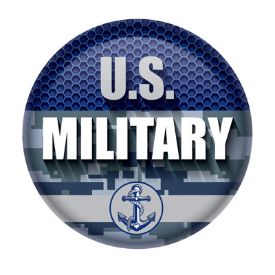 U.S. Military Button - 2" - Pack of 6