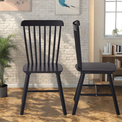 Sturdy Dining Chairs Set Of 2, Solid Wood Modern Farmhouse Kitchen