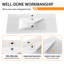 Meuble-lavabo double avec plateau en résine 82,92 po Satvik-909999216