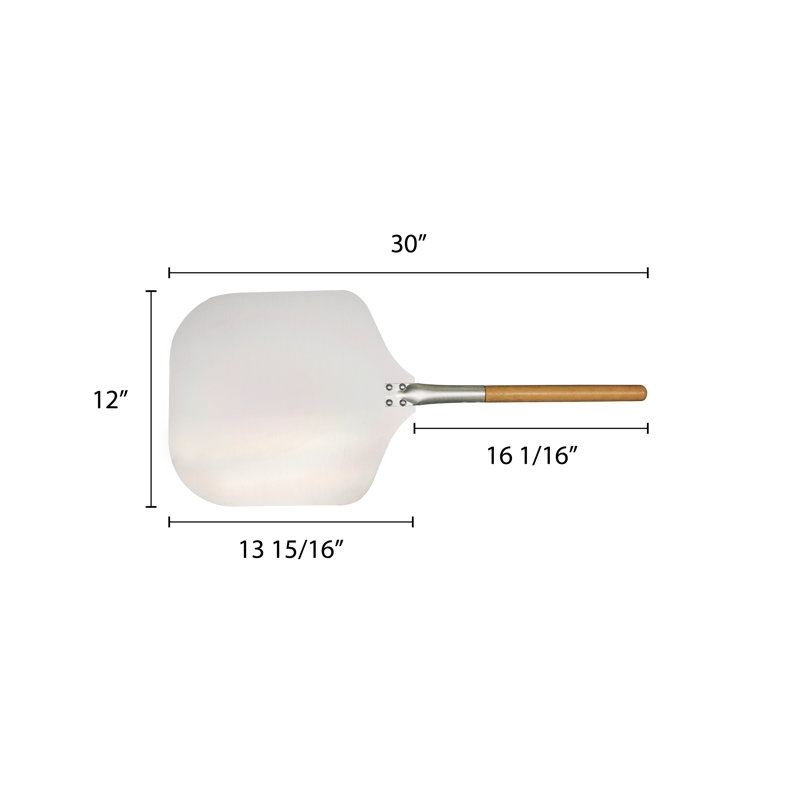 Thunder Group Inc. Aluminum Pizza Peel, 1" H x 12" W x 31" D