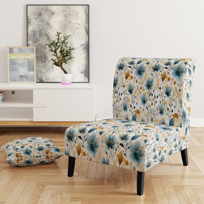 Fauteuil de chambre rembourré bleu Meadow