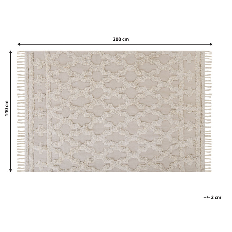Quinta Cotton 140cm X 200cm Area Rug, Rectangle 140 x 200cm