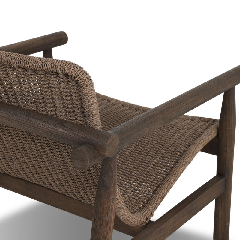Dume Outdoor Chair, Dark Gray/Dark Brown