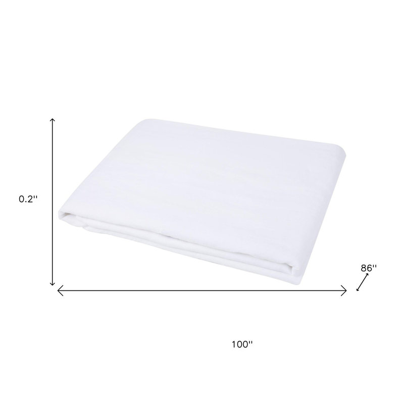 Drap simple en lin blanc