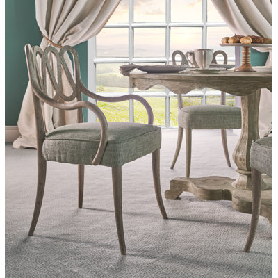 Fauteuil en tissu à dossier bas Ampney