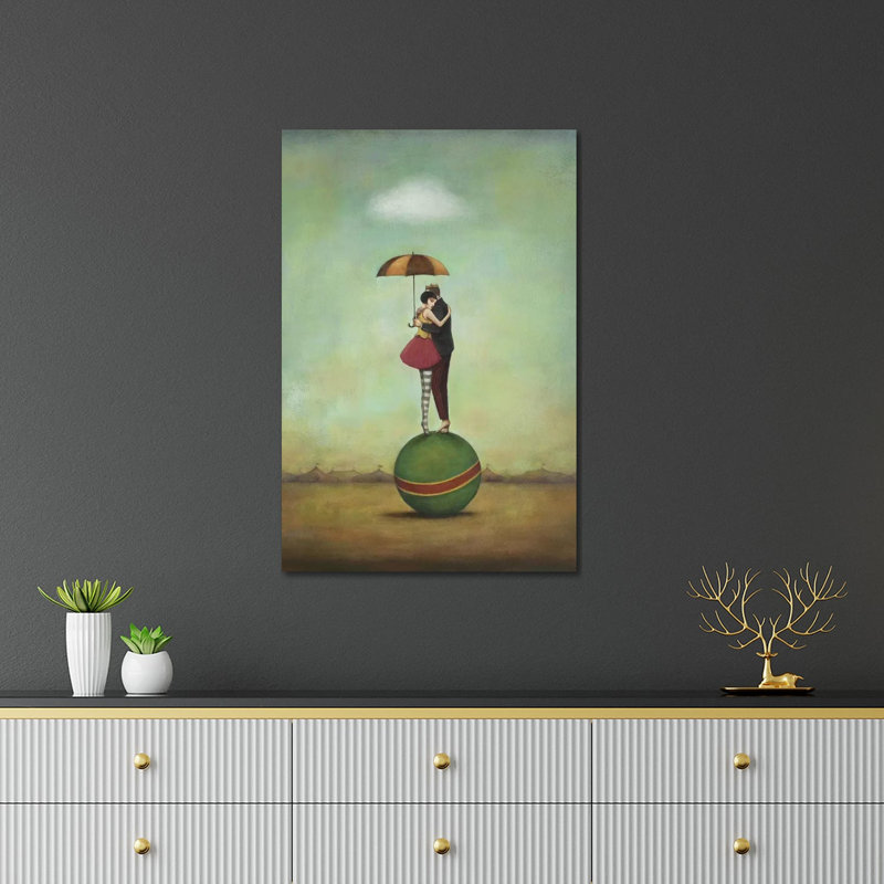 Circus Romance par Duy Huynh - peinture sans cadre, H 32 po x l 24 po x P 0,25 po