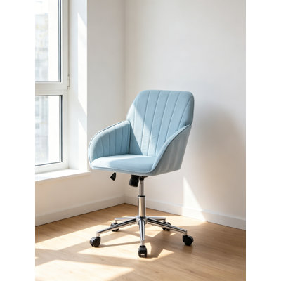 Adjustable Ergonomic Swivel Office Chair, Comfortable Desk Chair With Lumbar Support For Home & Bedroom