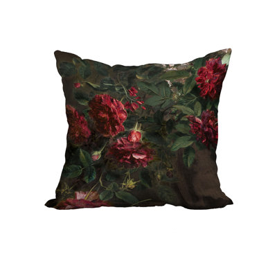 Floral Reversible Throw Pillow