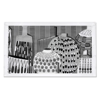 Plateau décoratif rectangulaire Zulu Basquets