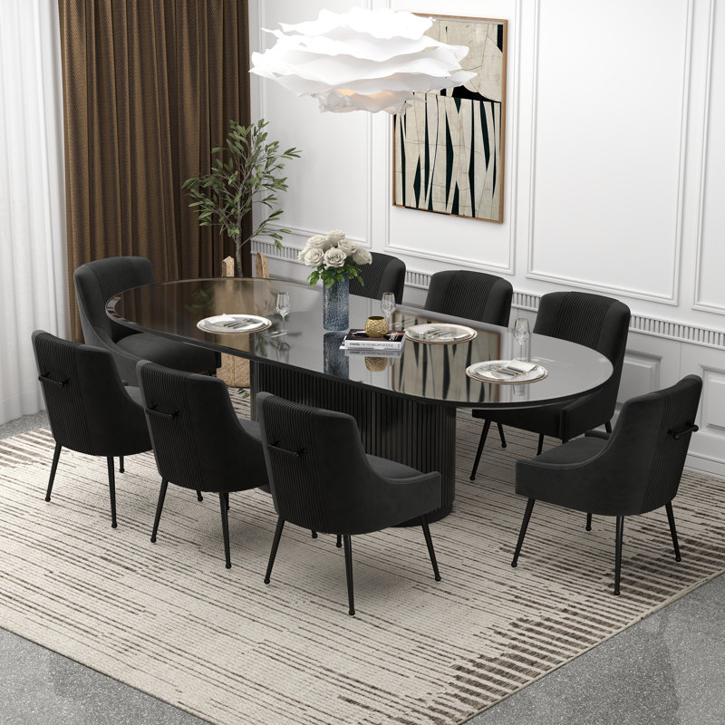 Chaise d'appoint Dinnington, Noir, noir, noir, noir