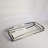 Cesear Silver Metallic Rectangular Vanity Tray With Mirror 15.75 X 8"