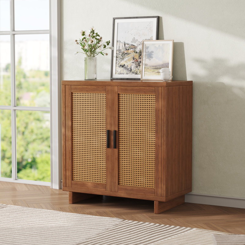 Youssouf 30.02'' Wide Accent Cabinet, Walnut