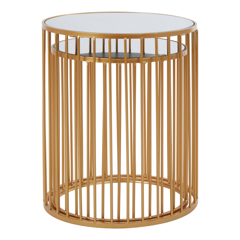 Elston Glass Top Drum Nesting Tables