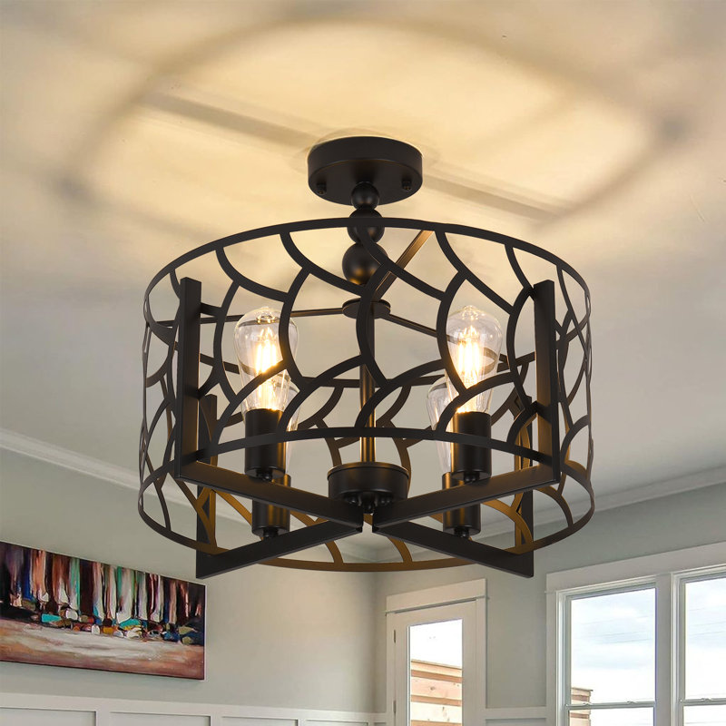 4-Light Semi Flush Mount 