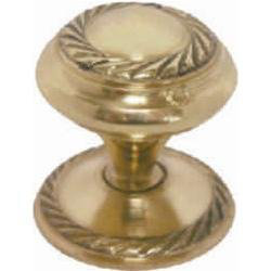  5 Pairs Georgian Design Cupboard Knob in Polished Brass Finish Pack of 10 32mm