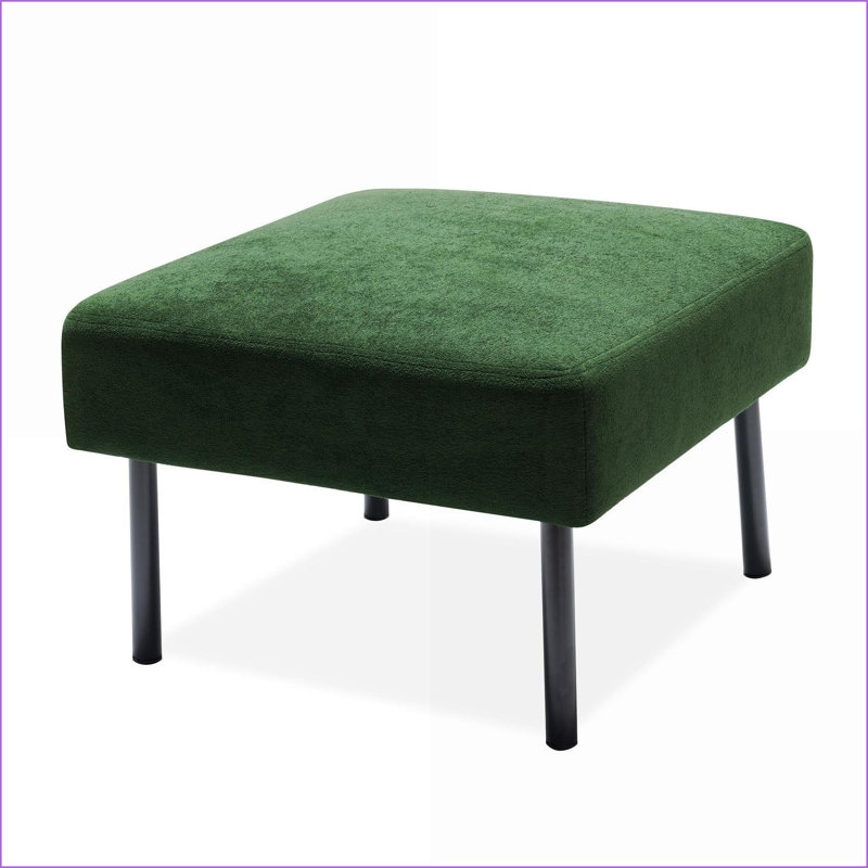 Canapés-lits: Moderne en forme de L à 2 places avec repose-pieds, polyester vert sauge, pour petit salon chambre bureau | Vert sauge | En forme de L