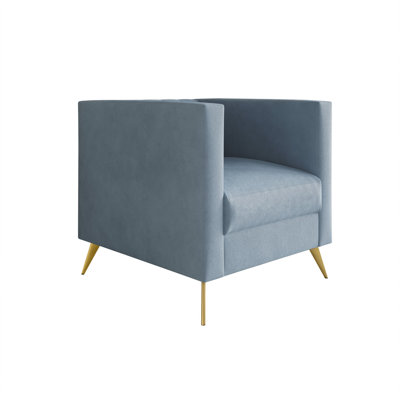 Cramlington Velvet Square Arm Chair