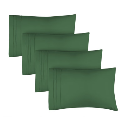 Pillowcase Set, Soft Double Brushed Microfiber, Cooling & Breathable Pillow Covers, Set of 4