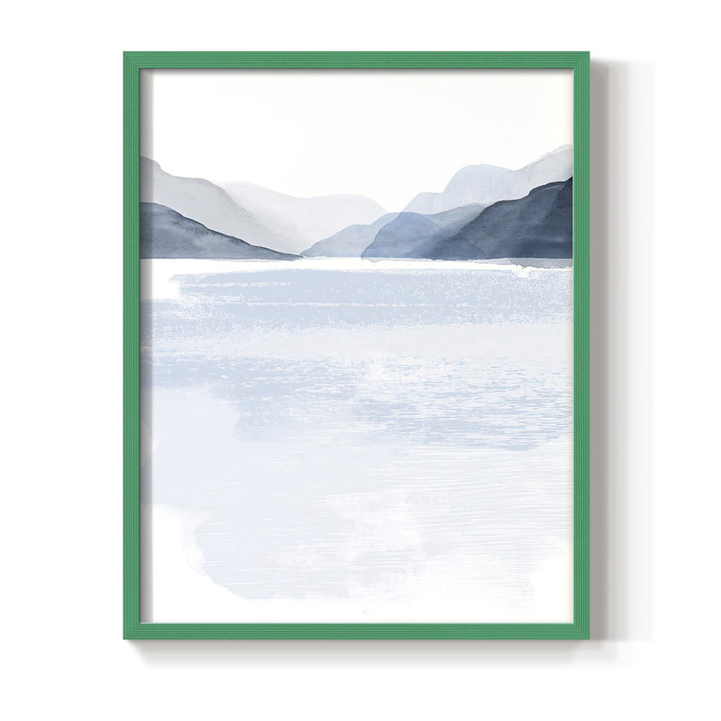 Glacial Lake II, reproduction encadrée - bois massif, Vert, H 10 po x l 8 po