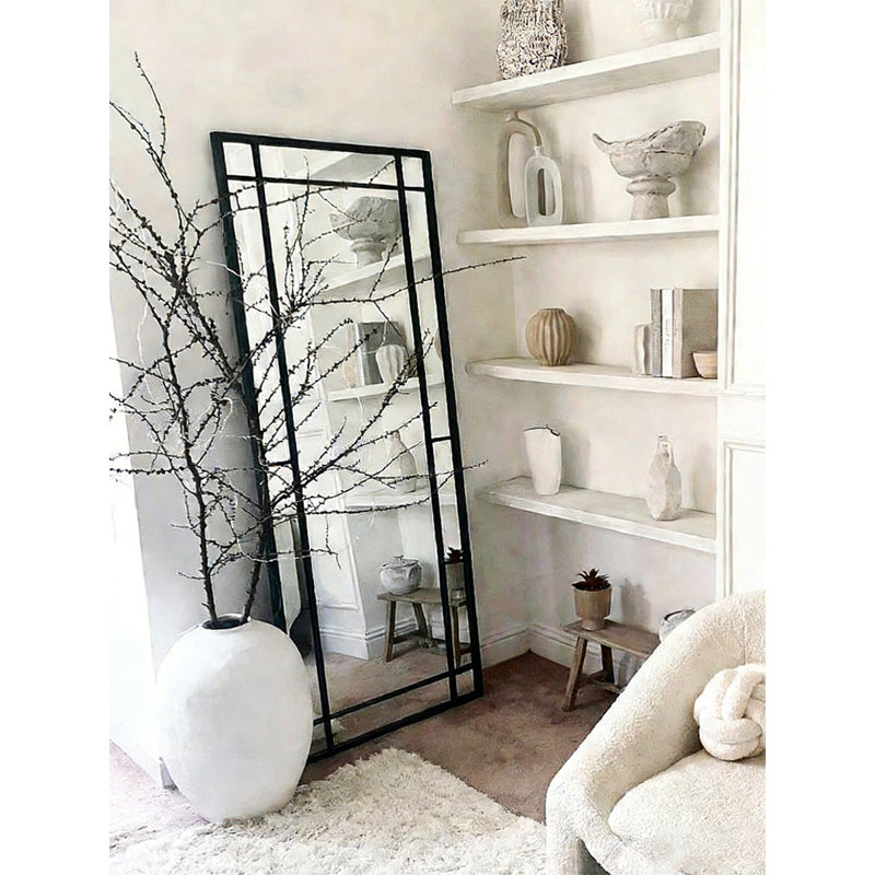 Nordic Hd Full Length Mirror, Square Painted Metal Frame, 70.87" H x 35.43" W